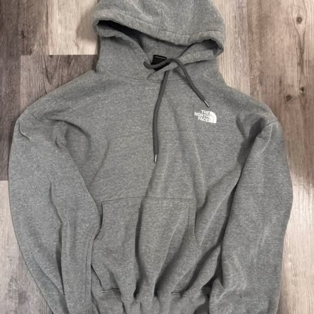 The north face grey hoodie mens size M